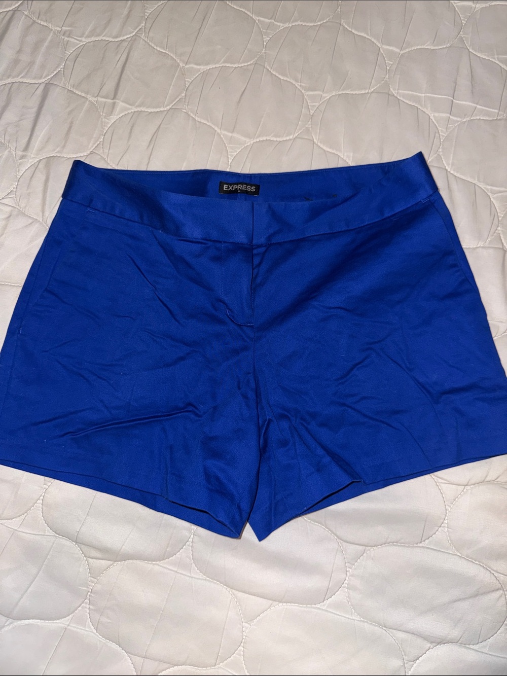 Express High-Waist Cobalt Blue Stretch Shorts